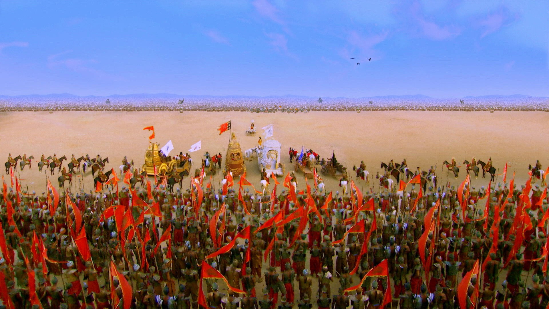 Krishna enlightens Arjun