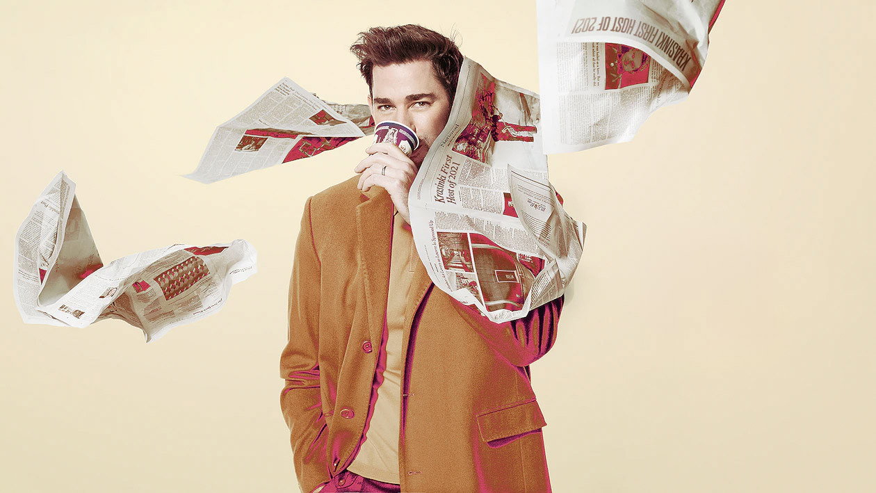 John Krasinski with Machine Gun Kelly